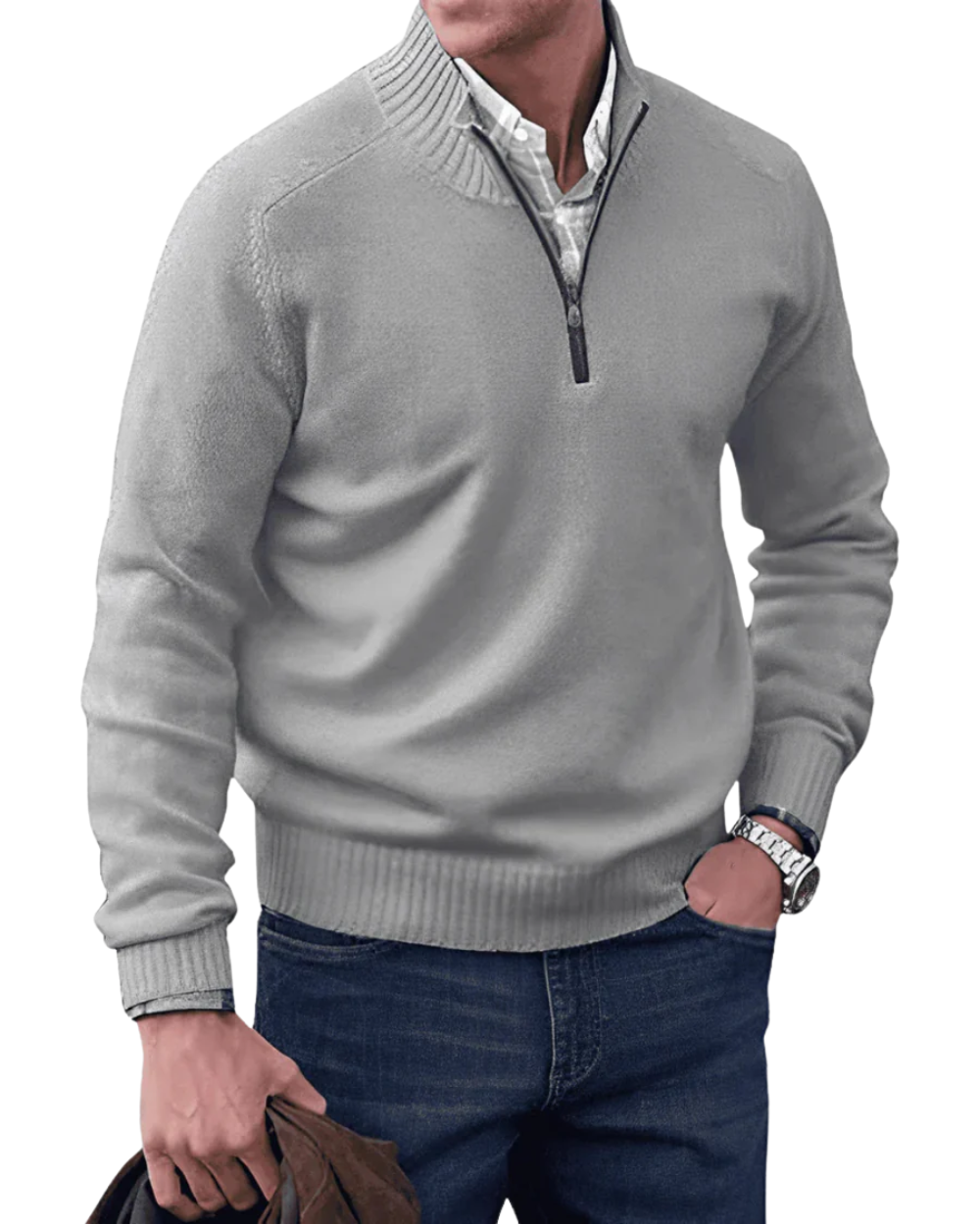 Relaxed Zip-Up Sweater