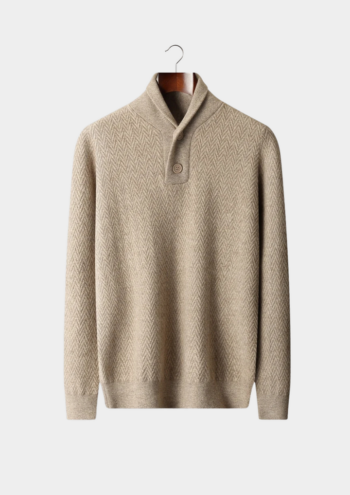 Wellington Cashmere Button Pullover