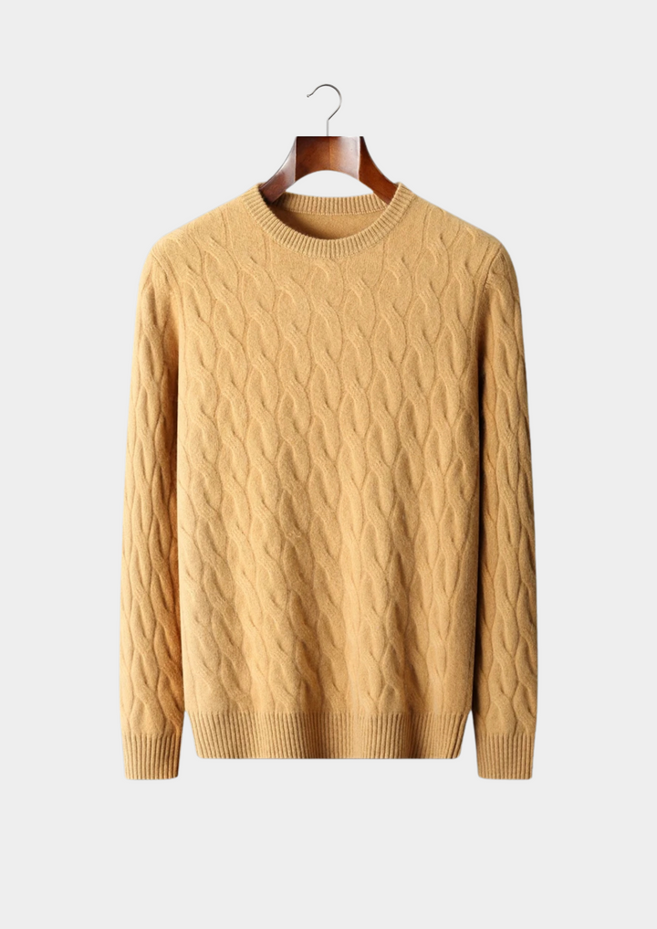 Albany Cable Knit CASHMERE CREWNECK