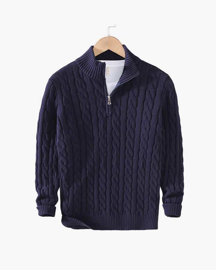 Alexander Zipped Cable Sweater