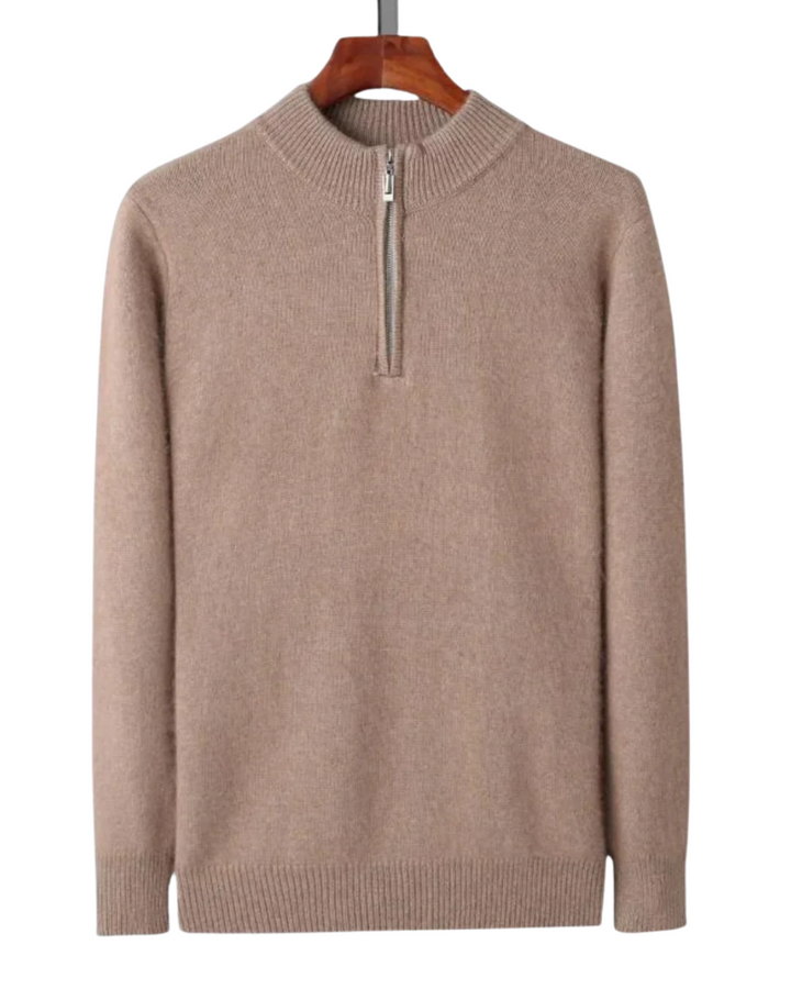 Geneva Cashmere Zip-Up Sweater