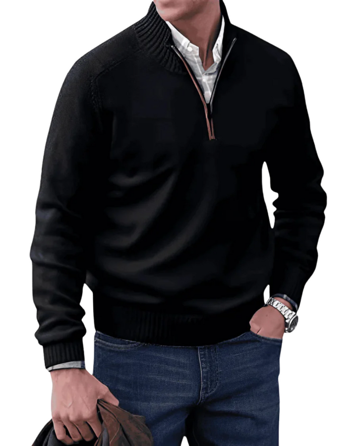 Relaxed Zip-Up Sweater
