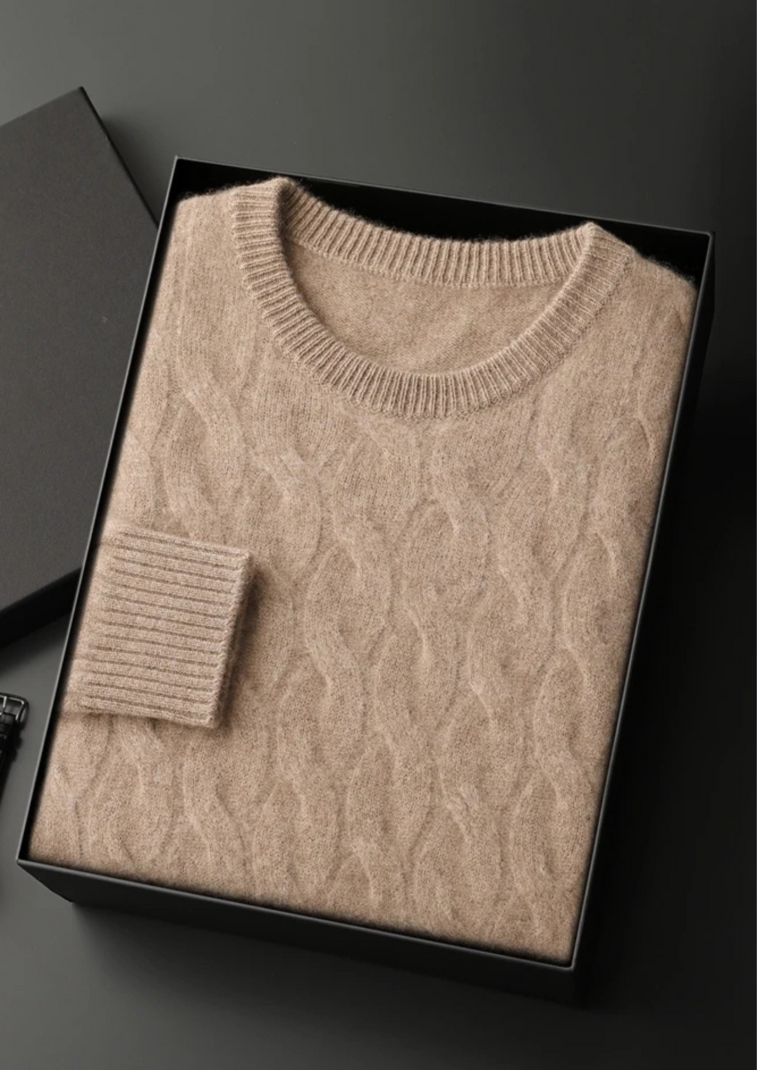 Albany Cable Knit CASHMERE CREWNECK