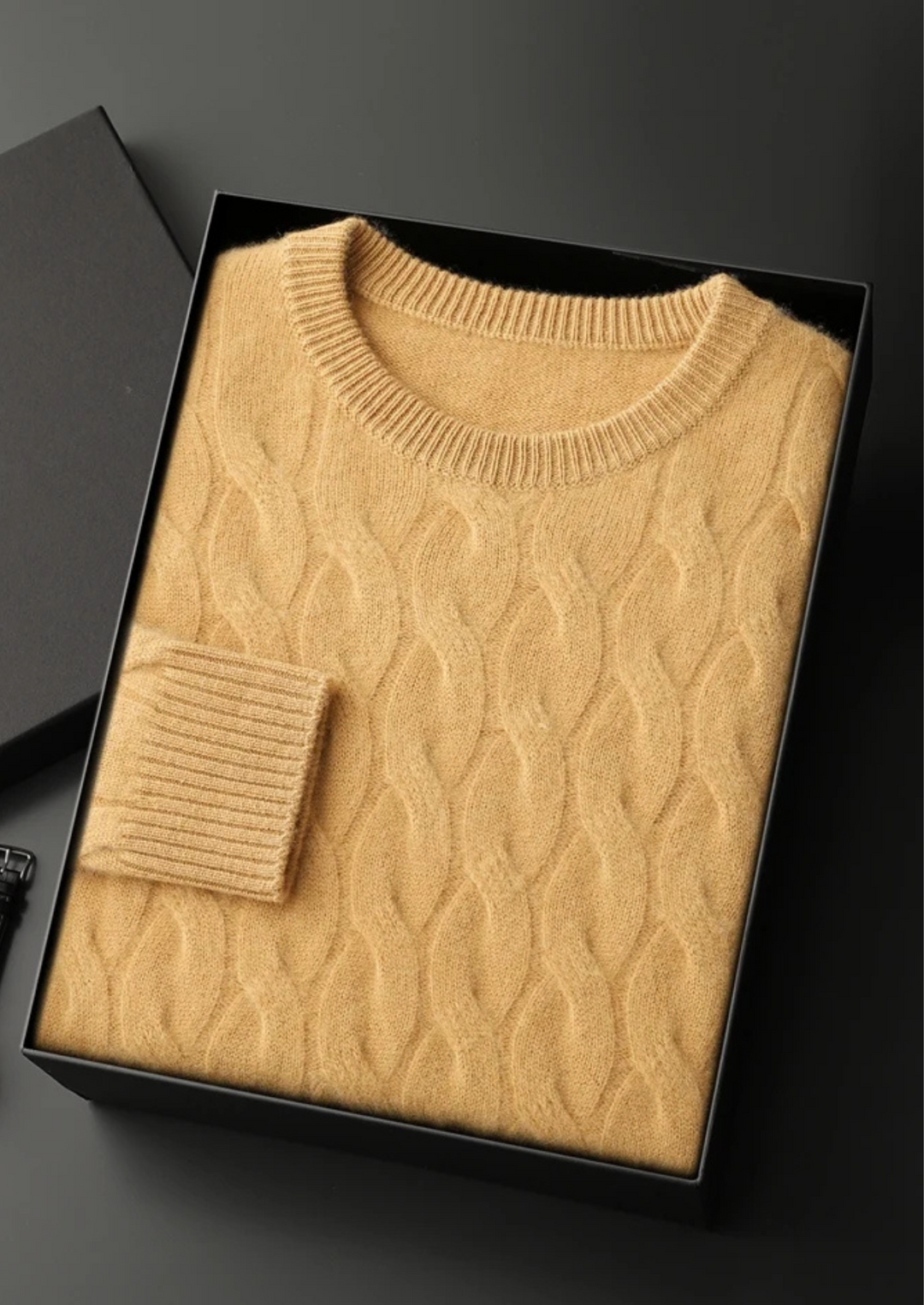Albany Cable Knit CASHMERE CREWNECK