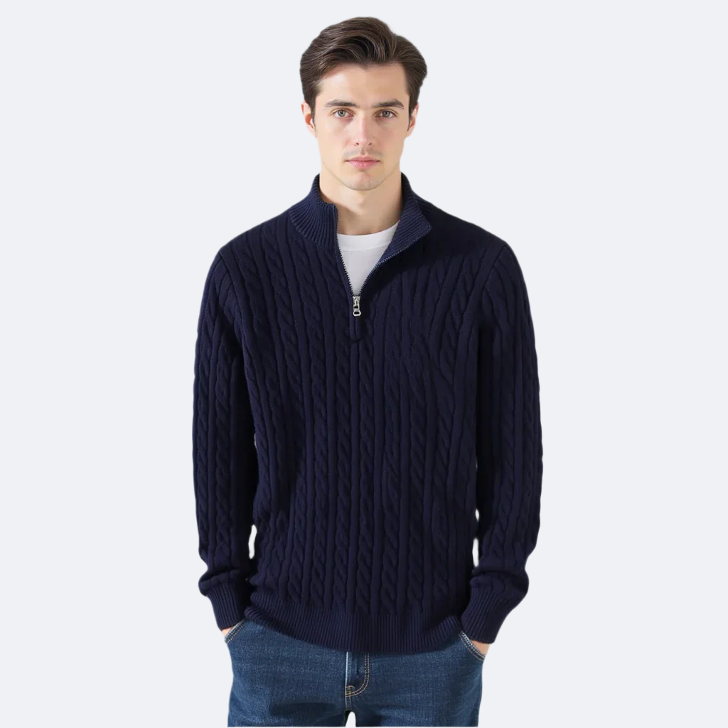 Alexander Zipped Cable Sweater
