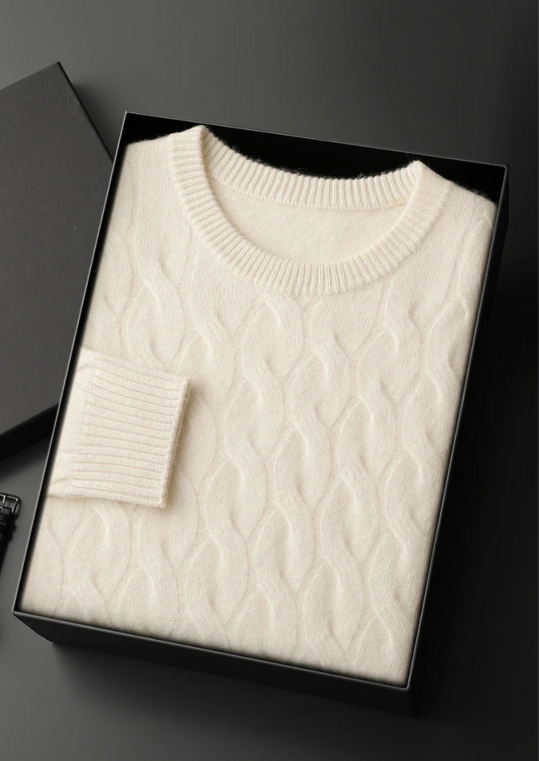 Albany Cable Knit CASHMERE CREWNECK