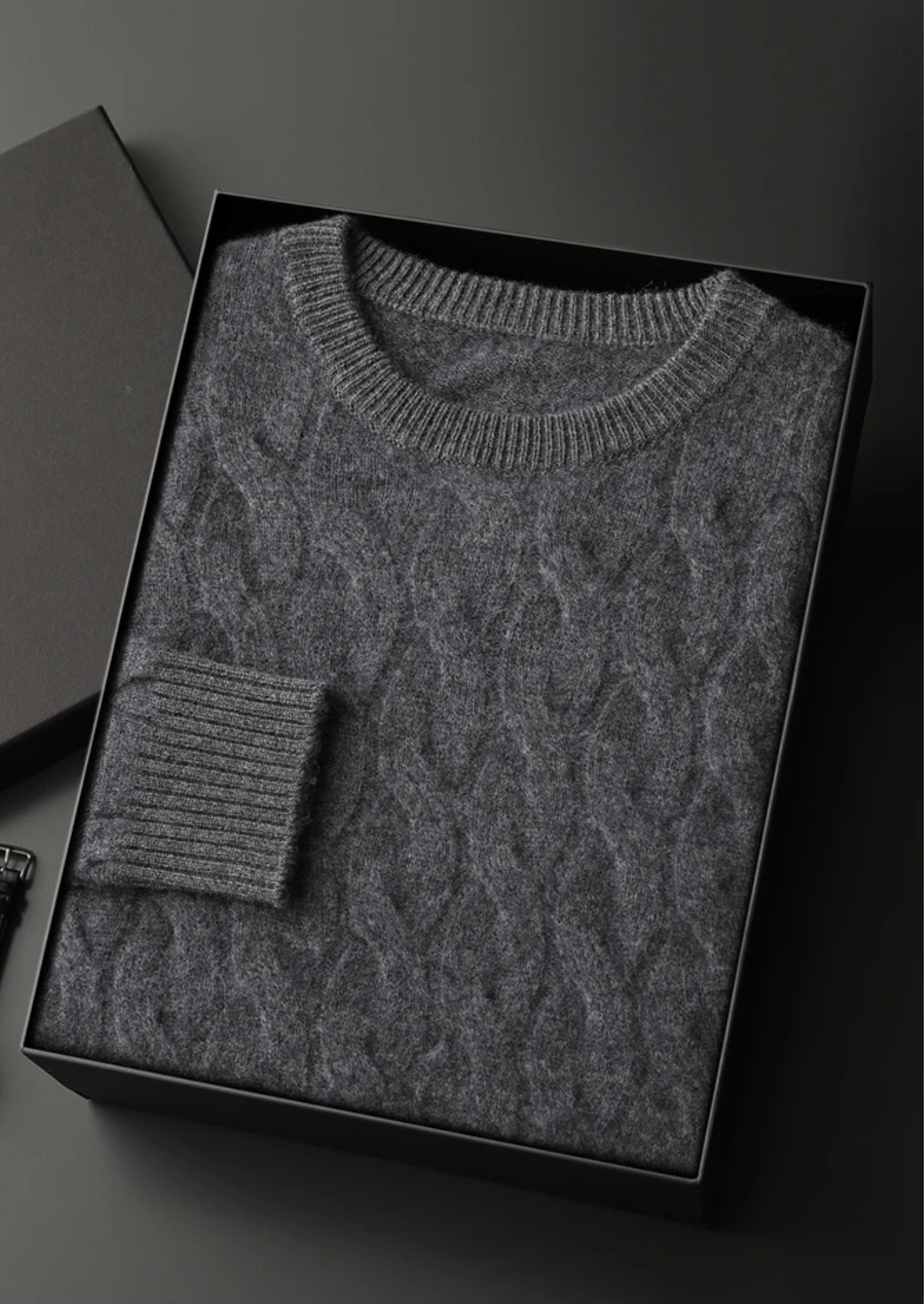 Albany Cable Knit CASHMERE CREWNECK