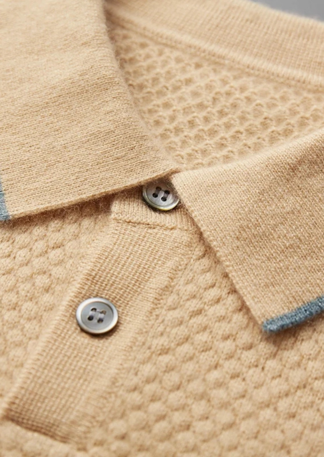 Chatsworth Two-Tone Cashmere Polo