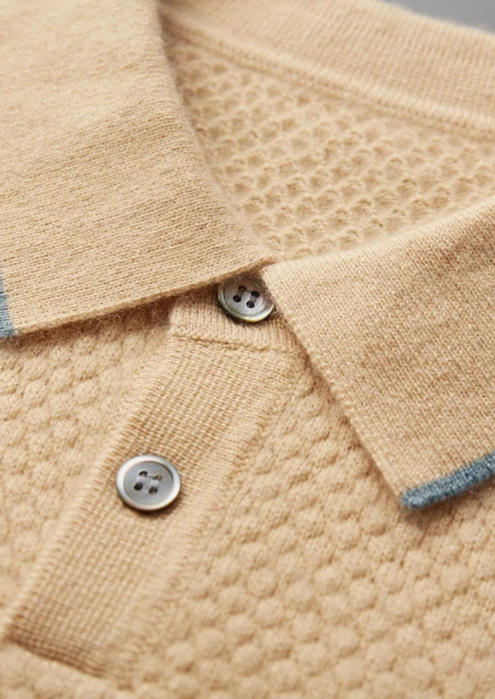 Chatsworth Two-Tone Cashmere Polo