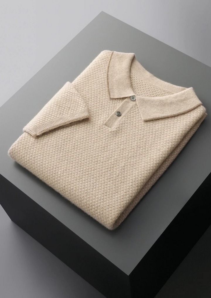 Chatsworth Two-Tone Cashmere Polo