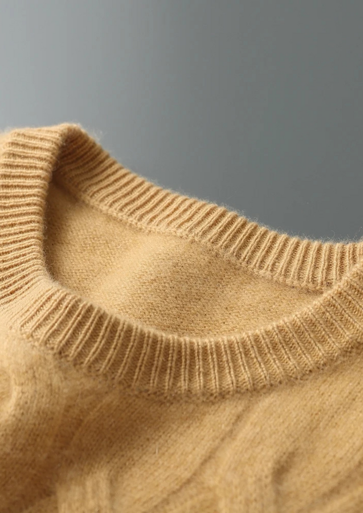 Albany Cable Knit CASHMERE CREWNECK