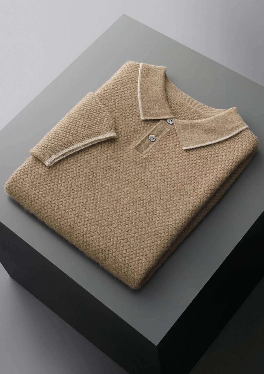 Chatsworth Two-Tone Cashmere Polo