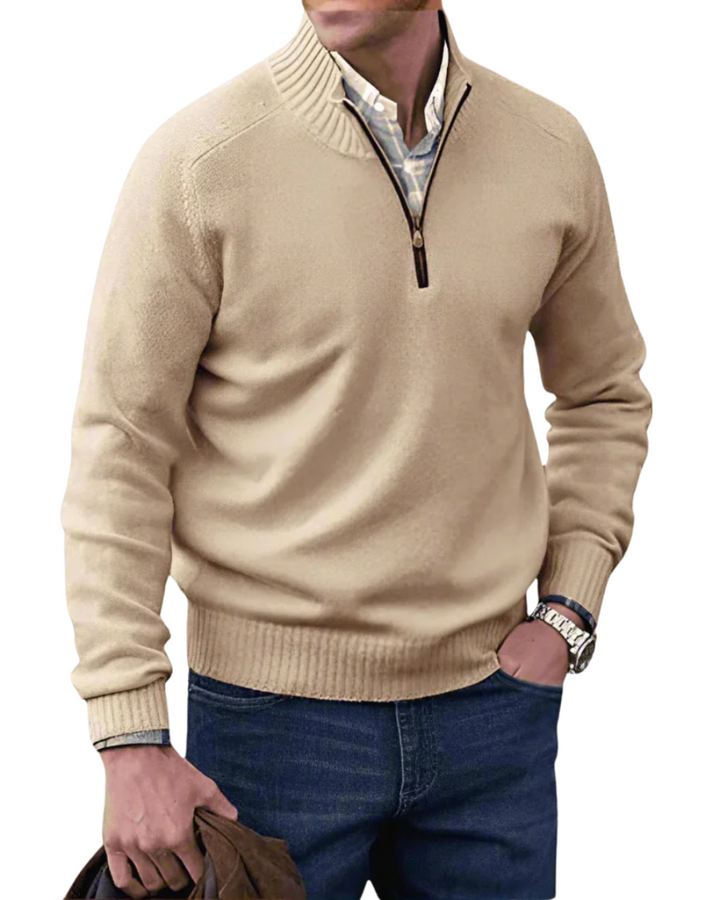 Relaxed Zip-Up Sweater