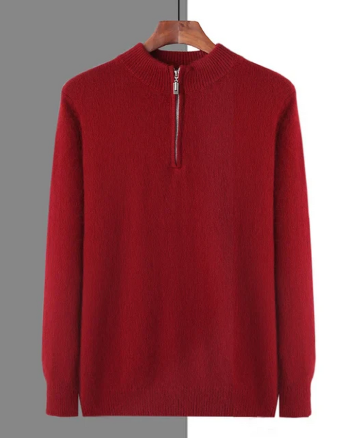 Geneva Cashmere Zip-Up Sweater