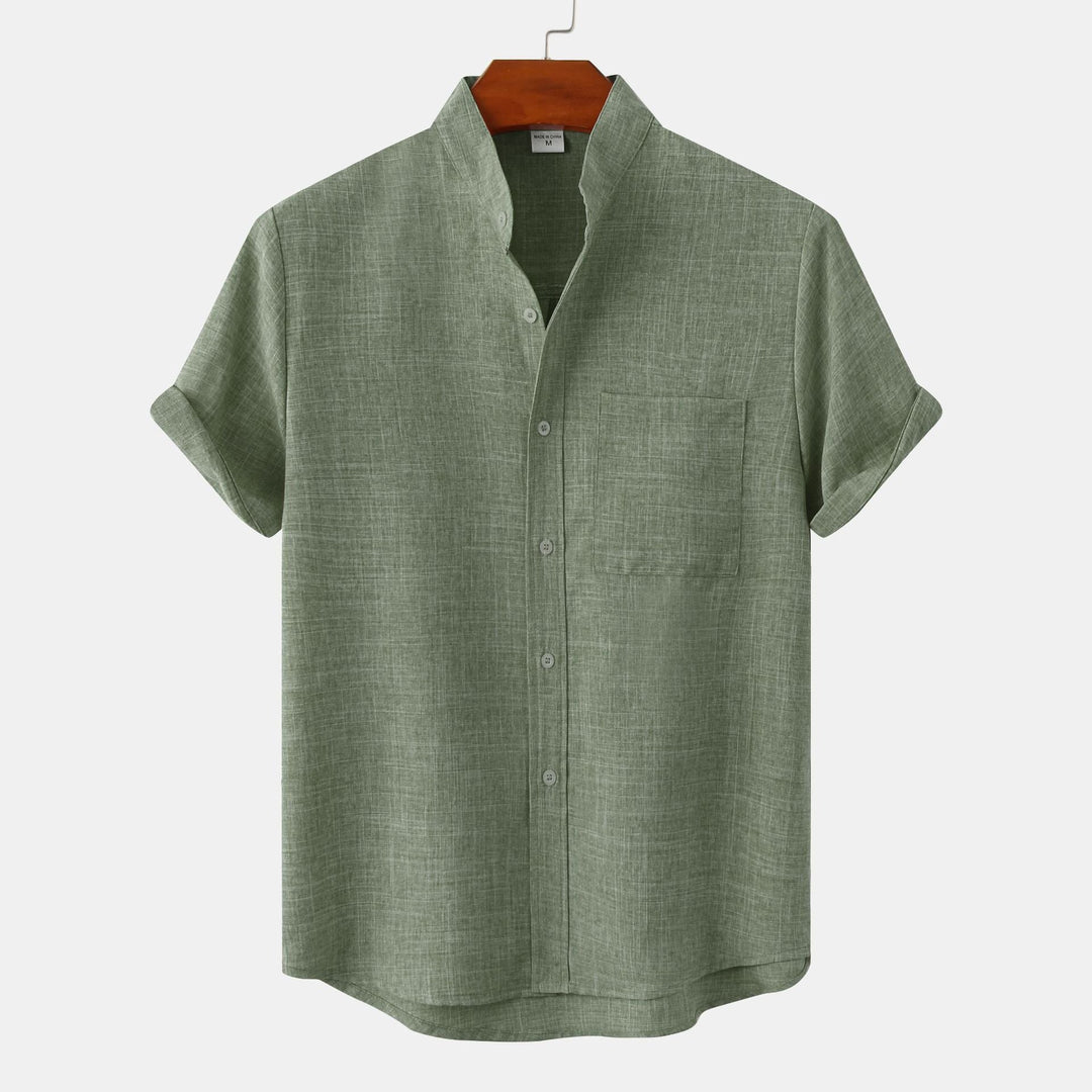 Merano Linen Mandarin Shirt