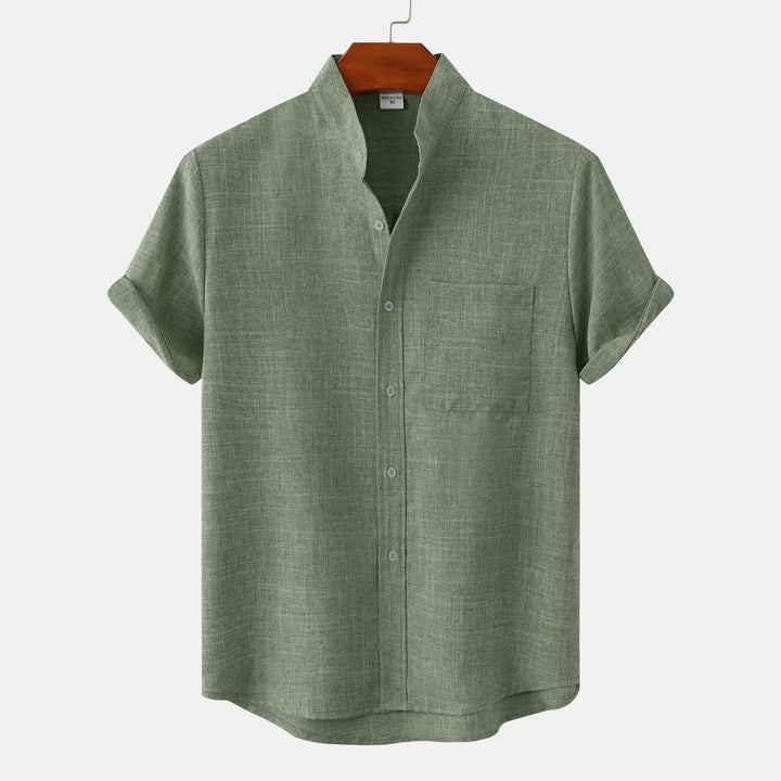 Merano Linen Mandarin Shirt