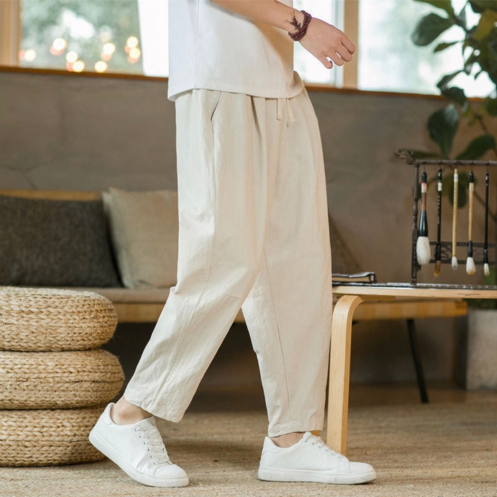 Isola Wide-Leg Linen Trousers