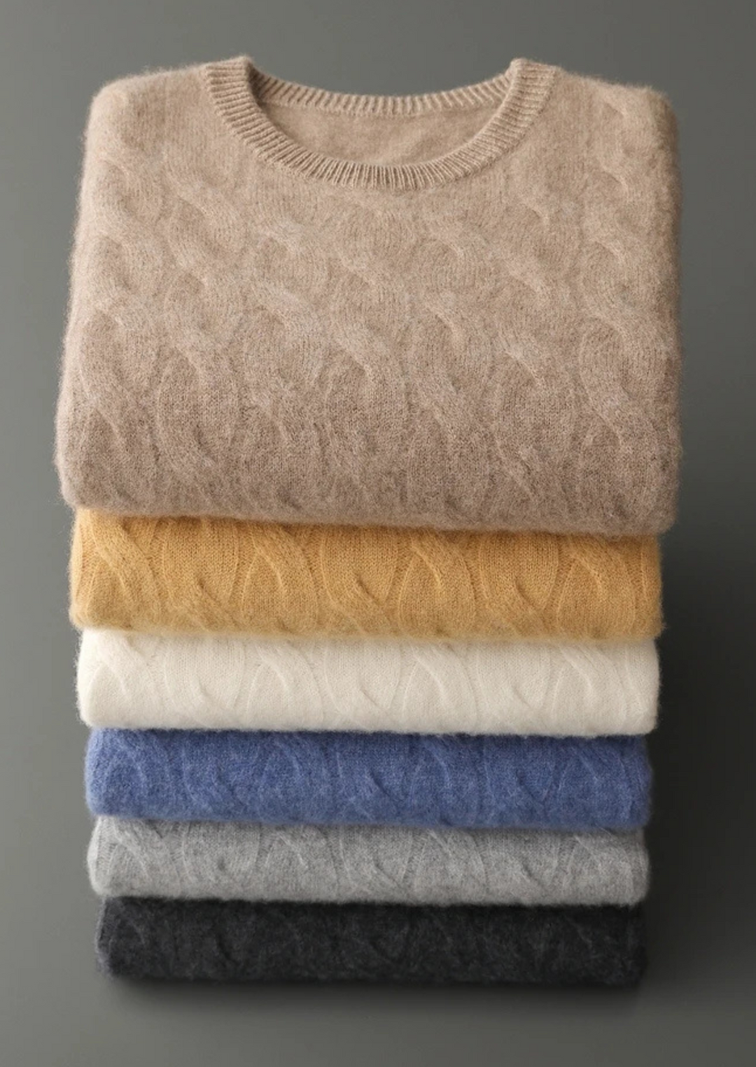 Albany Cable Knit CASHMERE CREWNECK