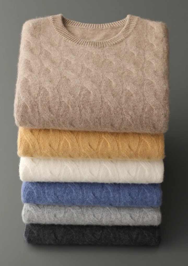 Albany Cable Knit CASHMERE CREWNECK