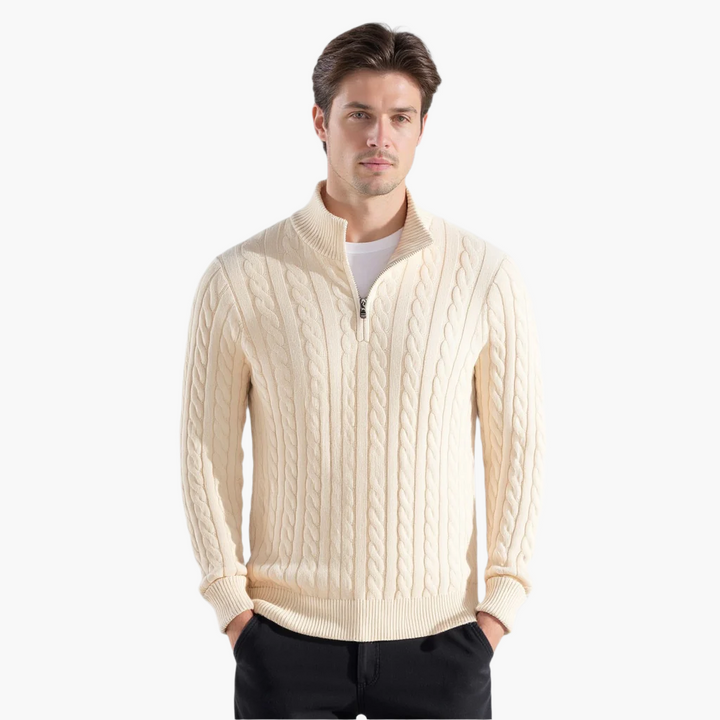 Alexander Zipped Cable Sweater