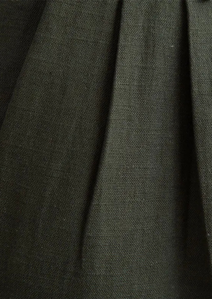 Olive Capri Pleated Trousers