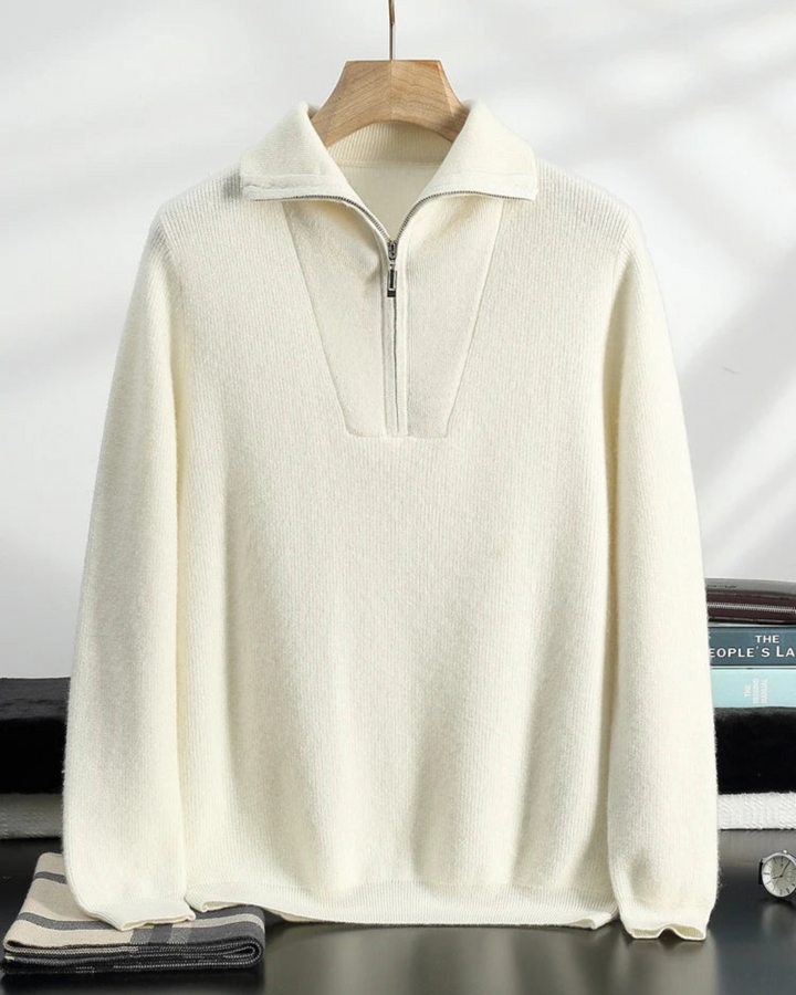 Half-Zip Cashmere Sweater in Portofino