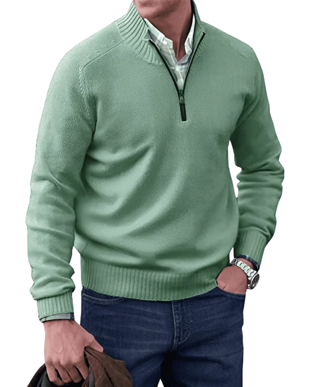 Relaxed Zip-Up Sweater