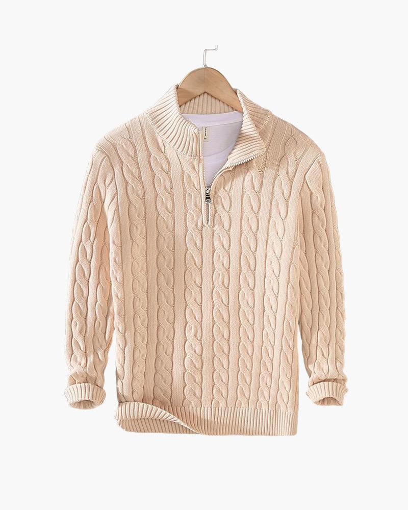 Alexander Zipped Cable Sweater