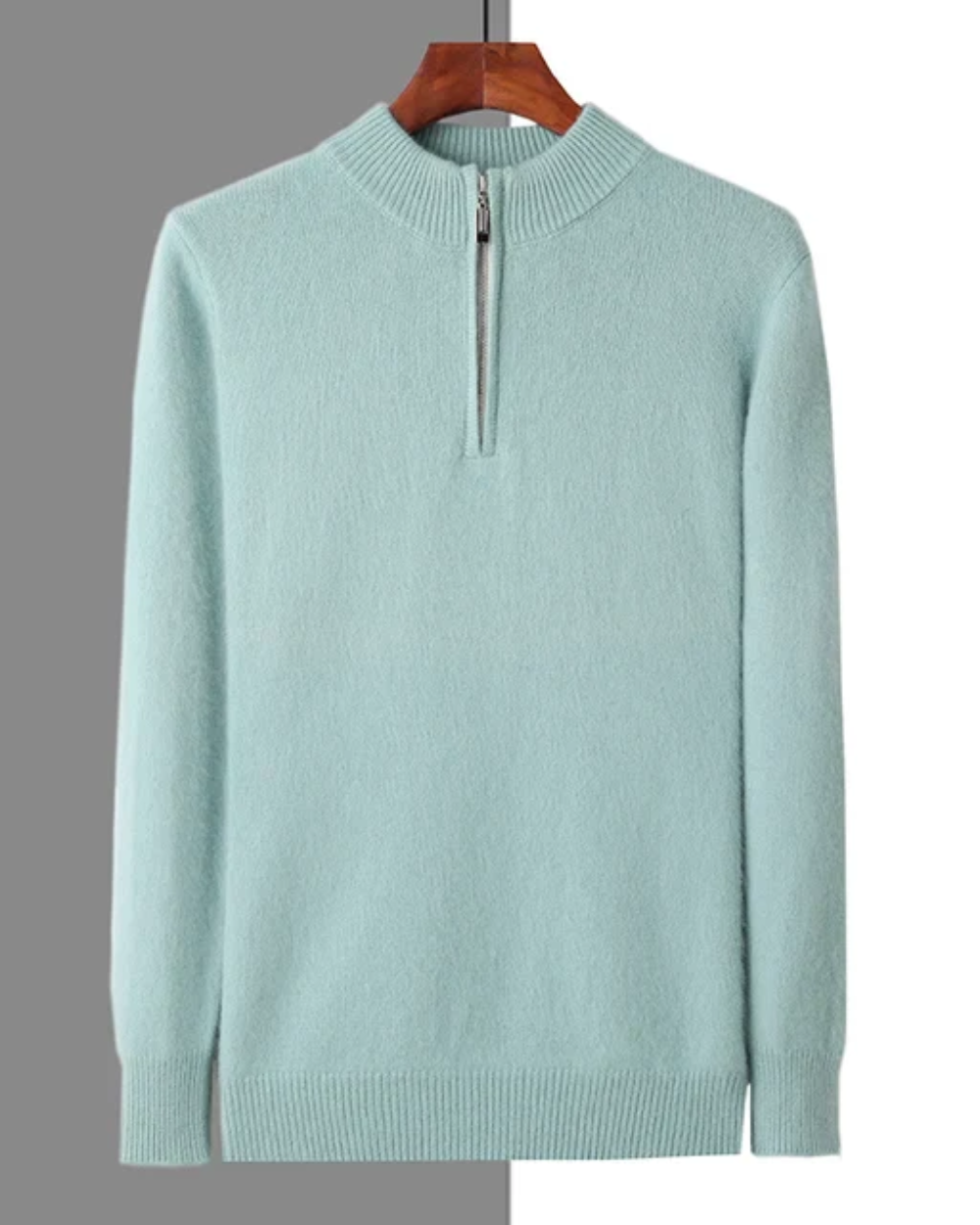 Geneva Cashmere Zip-Up Sweater