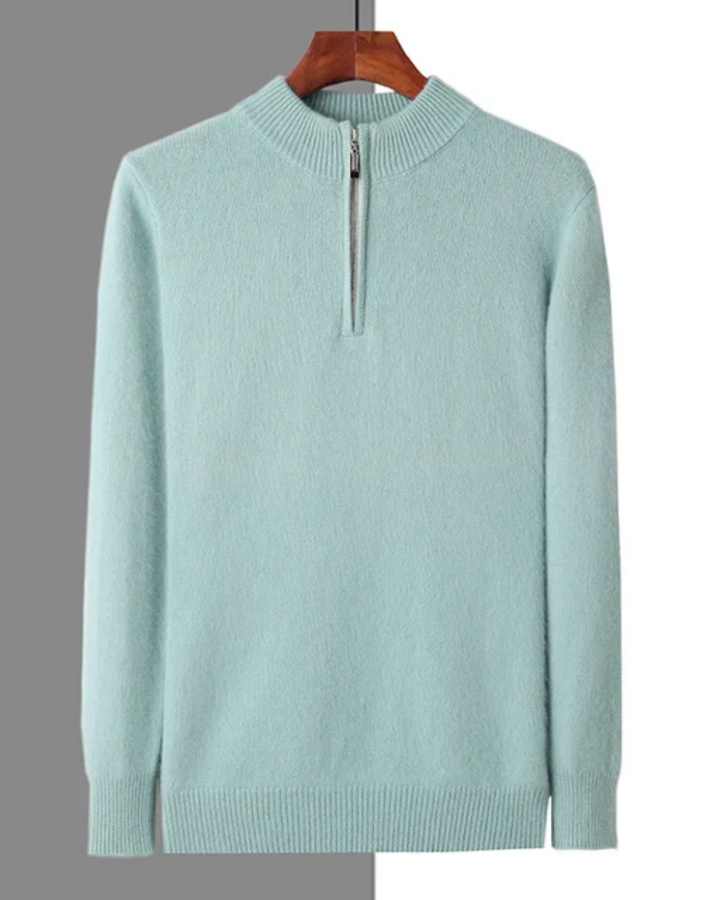Geneva Cashmere Zip-Up Sweater