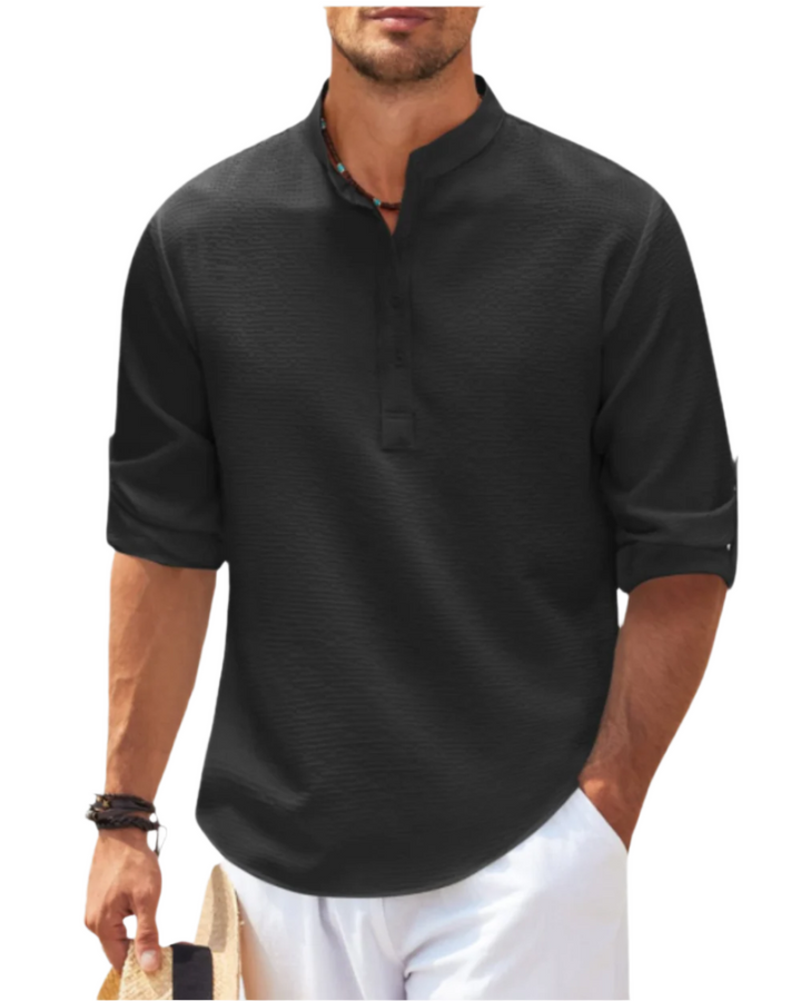 Long-Sleeved Polo Top