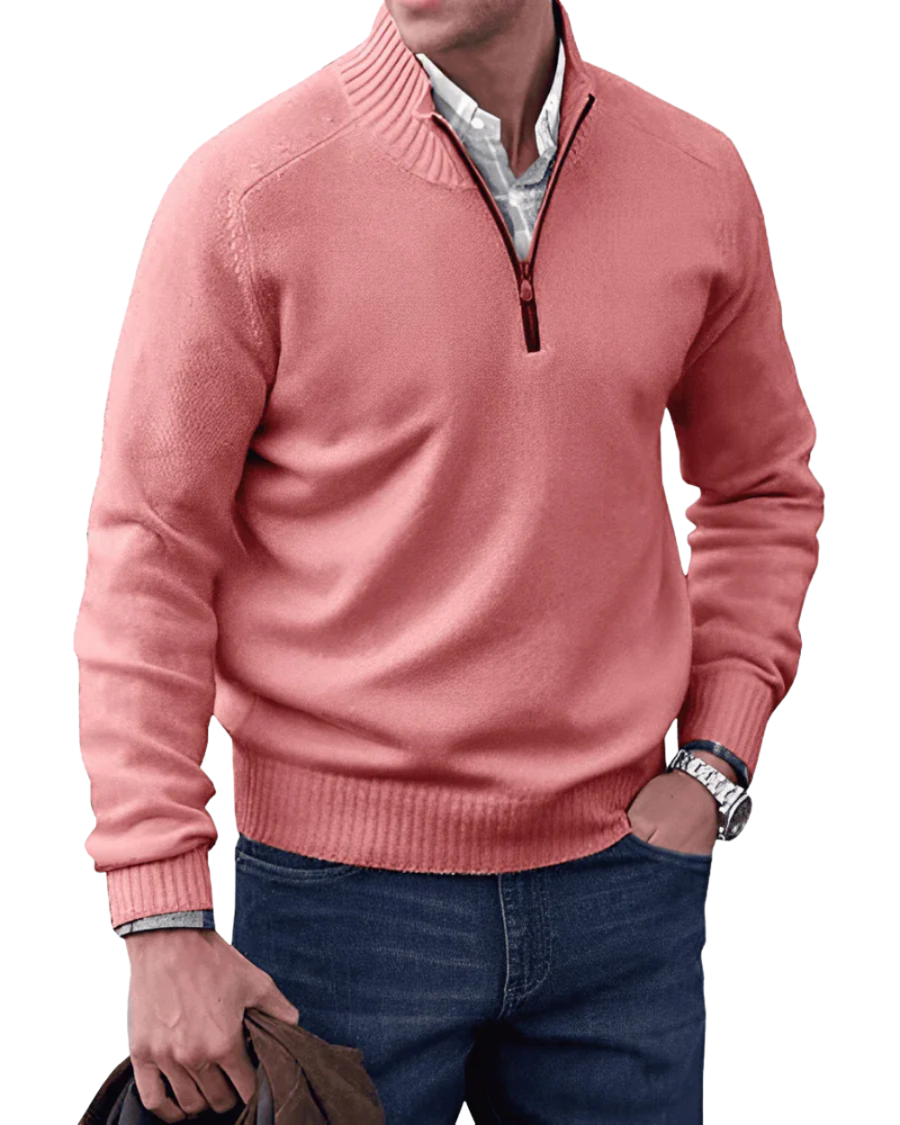 Relaxed Zip-Up Sweater