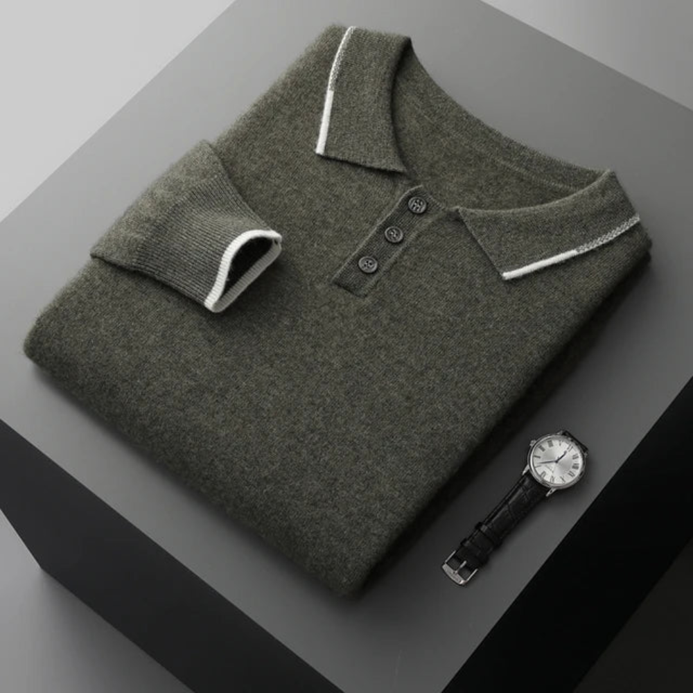Ravello Cashmere Polo Sweater