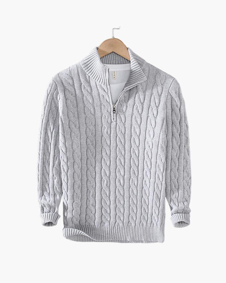 Alexander Zipped Cable Sweater