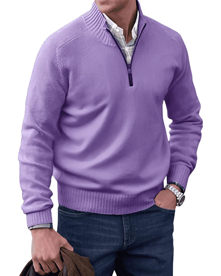 Relaxed Zip-Up Sweater