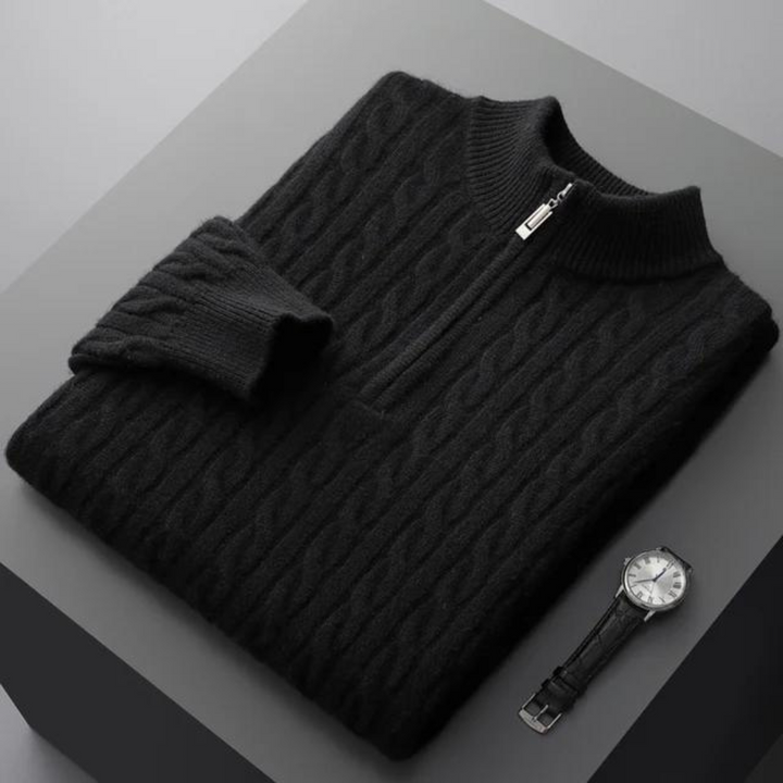 Braemar Cable Zip Knit