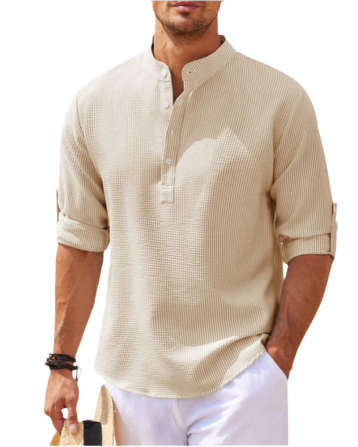 Long-Sleeved Polo Top