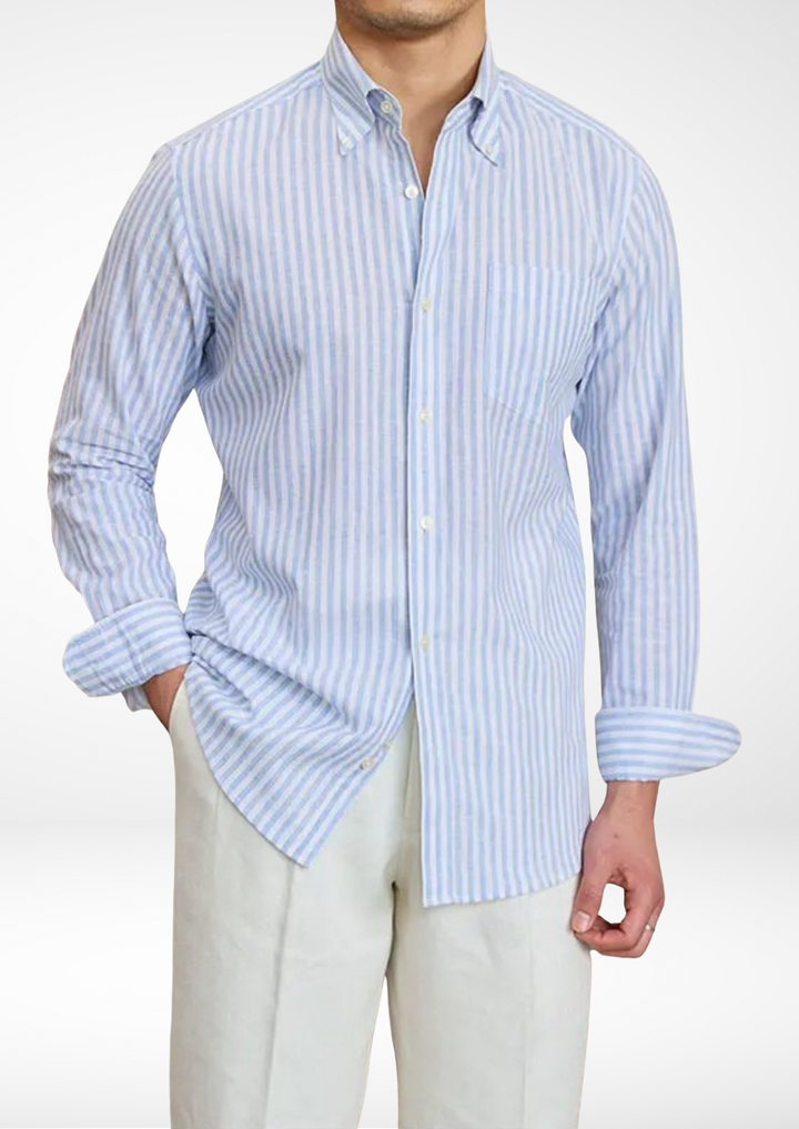 Light Blue Striped Coastal Shirt