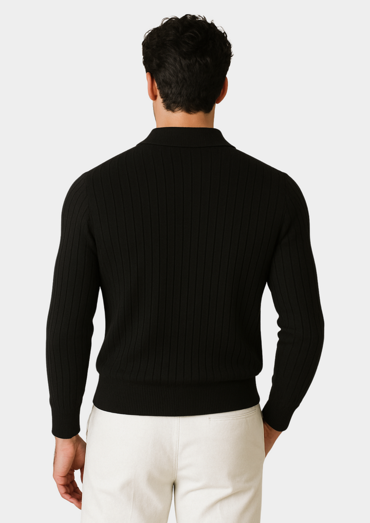 Monaco Ribbed Polo Sweater