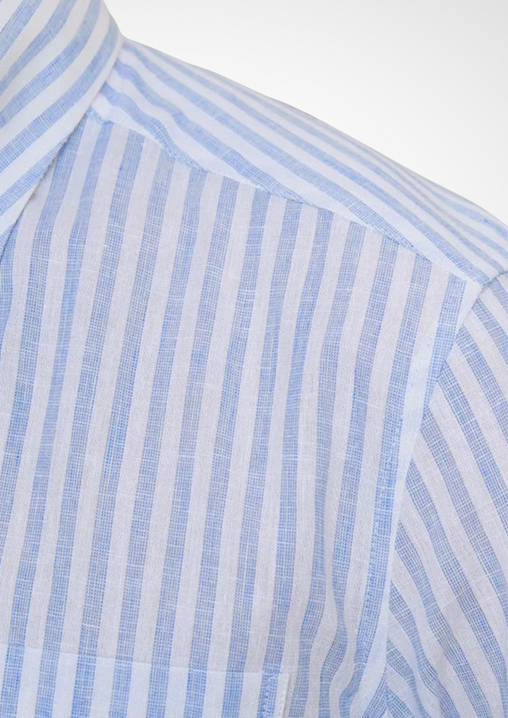 Light Blue Striped Coastal Shirt