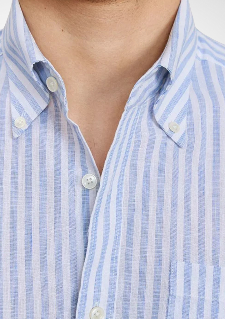 Light Blue Striped Coastal Shirt