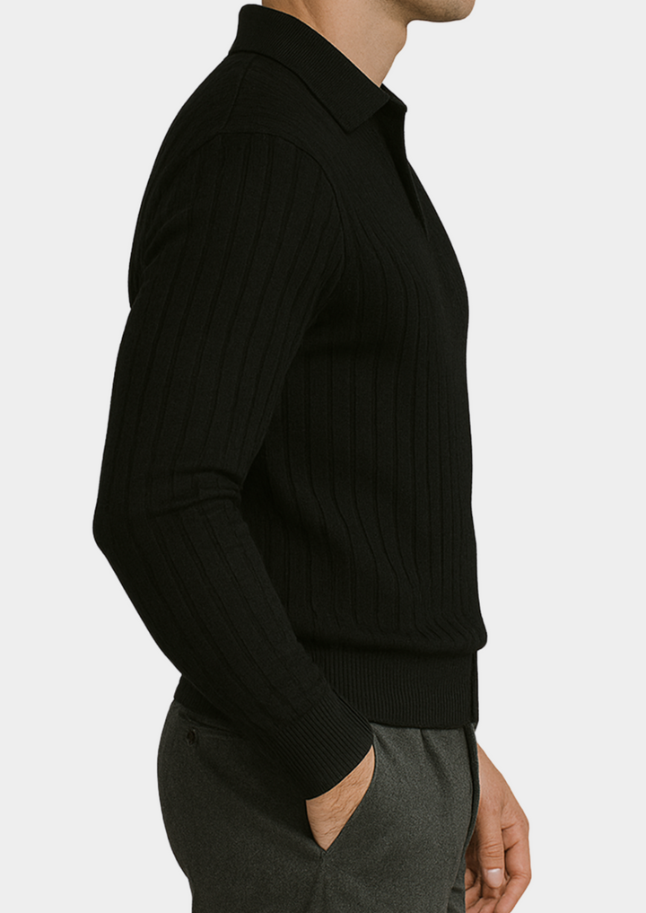 Monaco Ribbed Polo Sweater