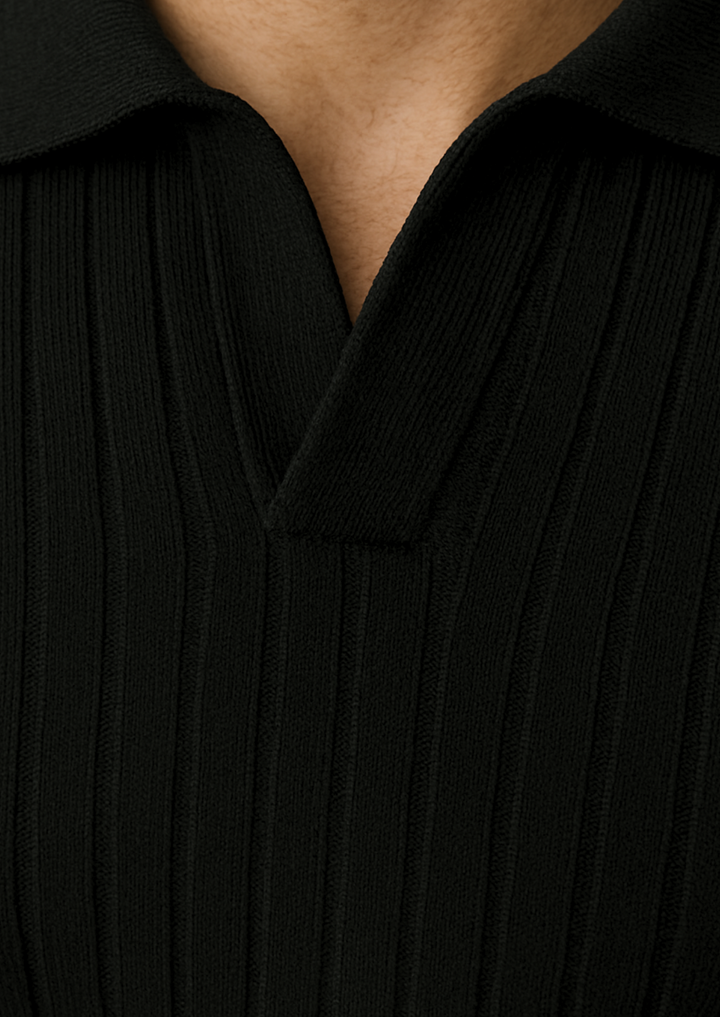 Monaco Ribbed Polo Sweater