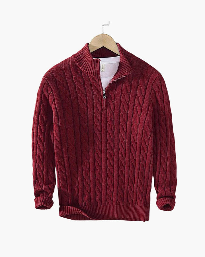Alexander Zipped Cable Sweater