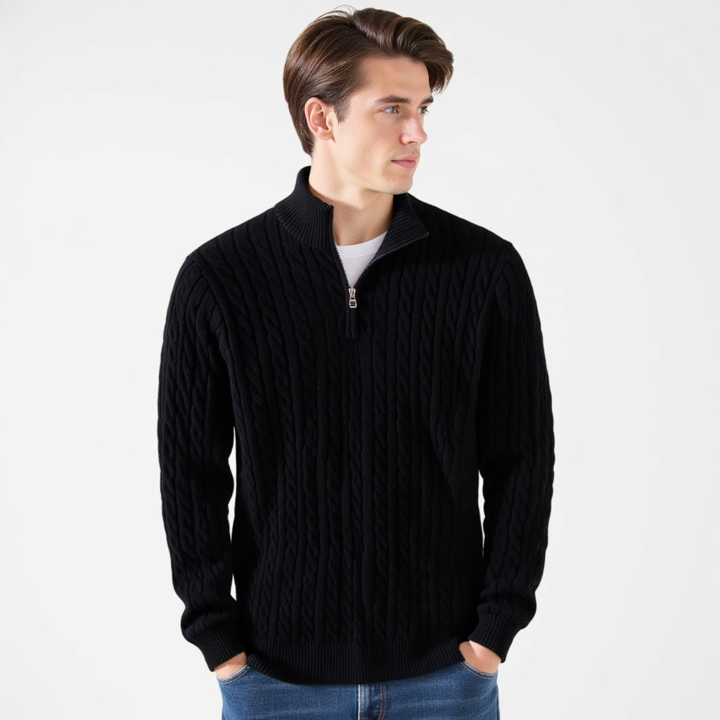Alexander Zipped Cable Sweater