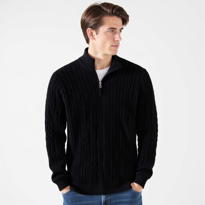 Alexander Zipped Cable Sweater