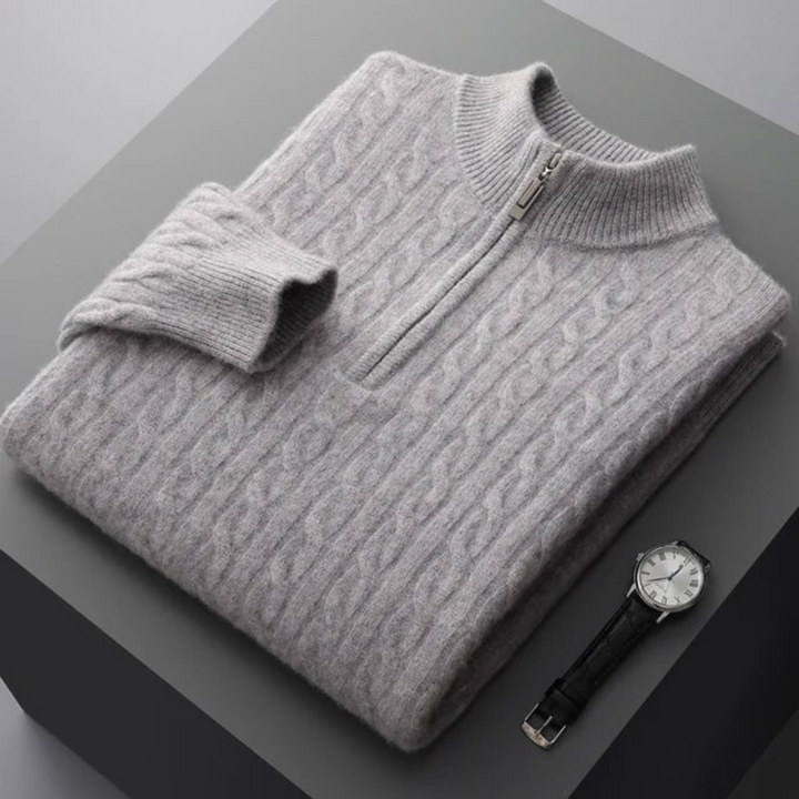 Braemar Cable Zip Knit