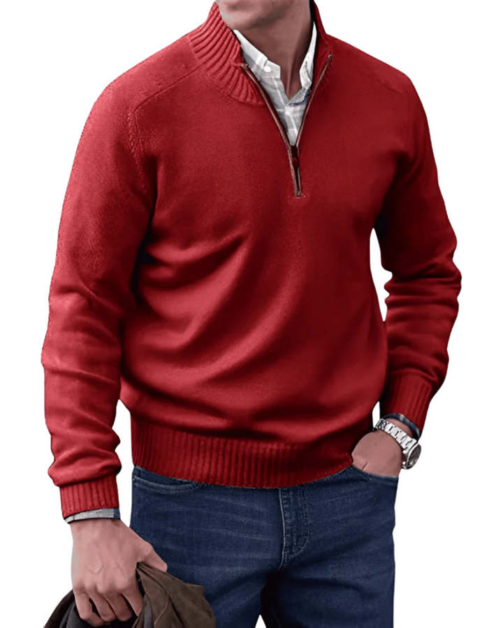 Relaxed Zip-Up Sweater