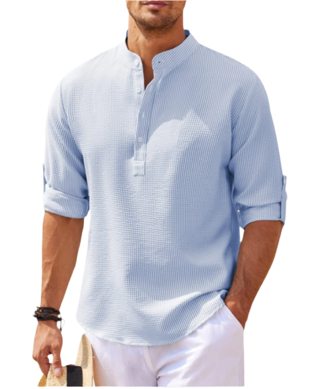 Long-Sleeved Polo Top