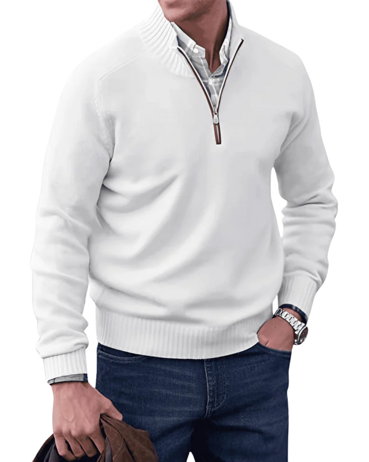 Relaxed Zip-Up Sweater